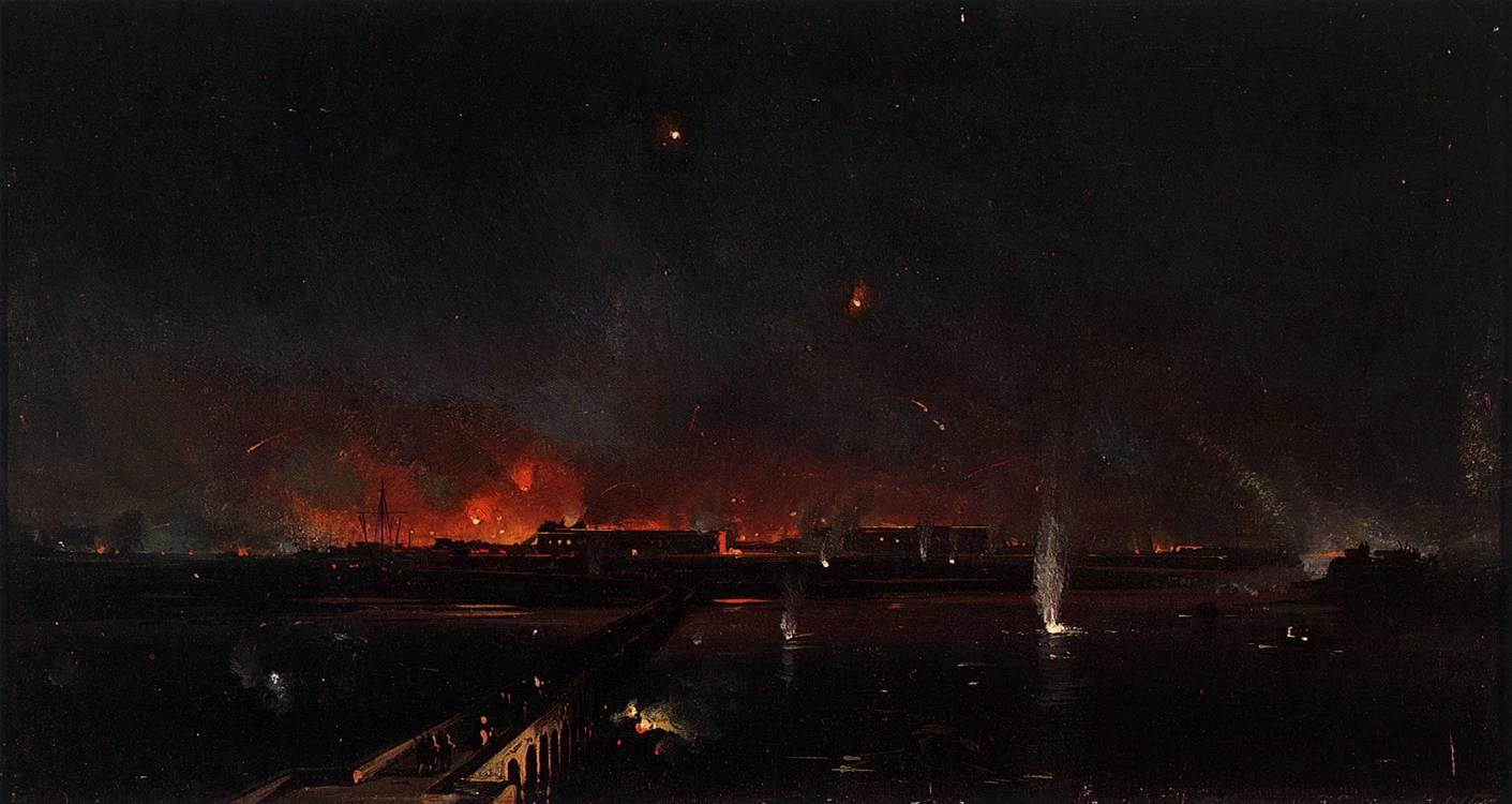 Bombardamento di Marghera nella notte del 24 maggio 1849 - Galleria Nazionale d'Arte Moderna, Venezia